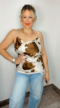 Brown/Ivory Cow Print Top