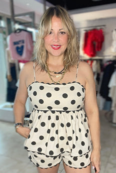 KATERINA POLKA DOT TOP & SHORT SET