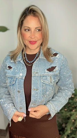 Demin Glitter Jacket