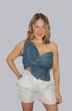 Satin Flower White Short