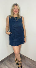 ESSY BLUE LINEN MINI DRESS