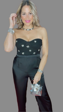 Rhinestone Detail  Strapless Jumpsuit