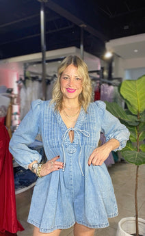 LONGE SLEEVE DENIM ROMPER