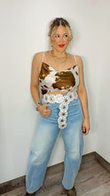 Brown/Ivory Cow Print Top