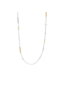 TI Sento LONG TWO TONE & PEARL NECKLACE