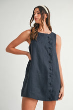ESSY BLUE LINEN MINI DRESS