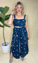 NAVY FLORAL TOP & PANT SET