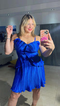 Royal Blue Satin Dress