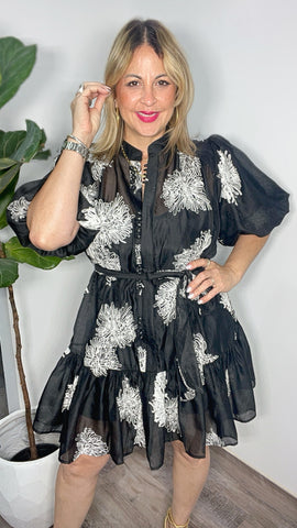 Black Embroidery Dress