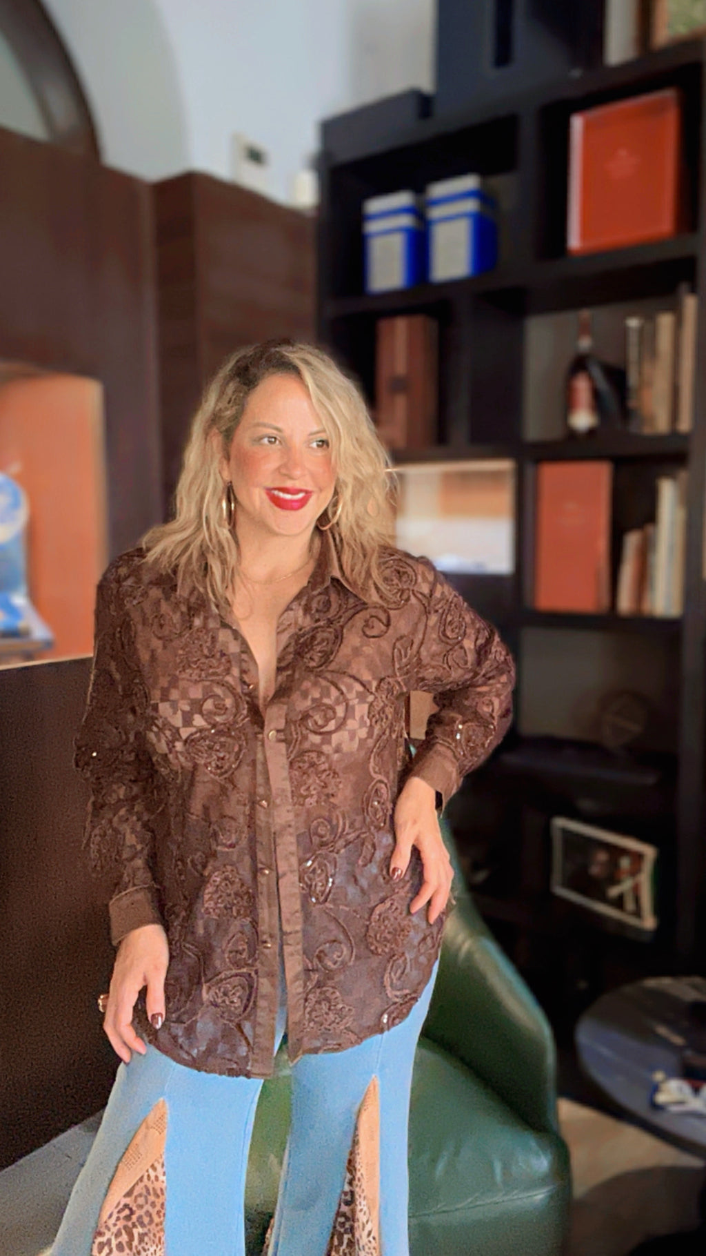 Mocha Brown Maze Shirt