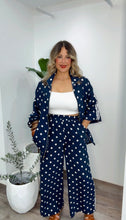Navy Polka Dot Zip Set