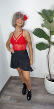 "Fuego Caribeño" Red Lace Top