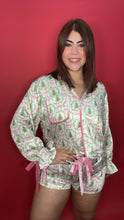Pink & Green Christmas Tree PJ Set