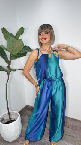 Blue & Blue Two Tone Pant