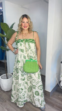 Ibiza Linen Print Maxi Dress