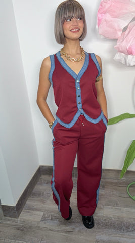 Skyline Chic Burgundy Set