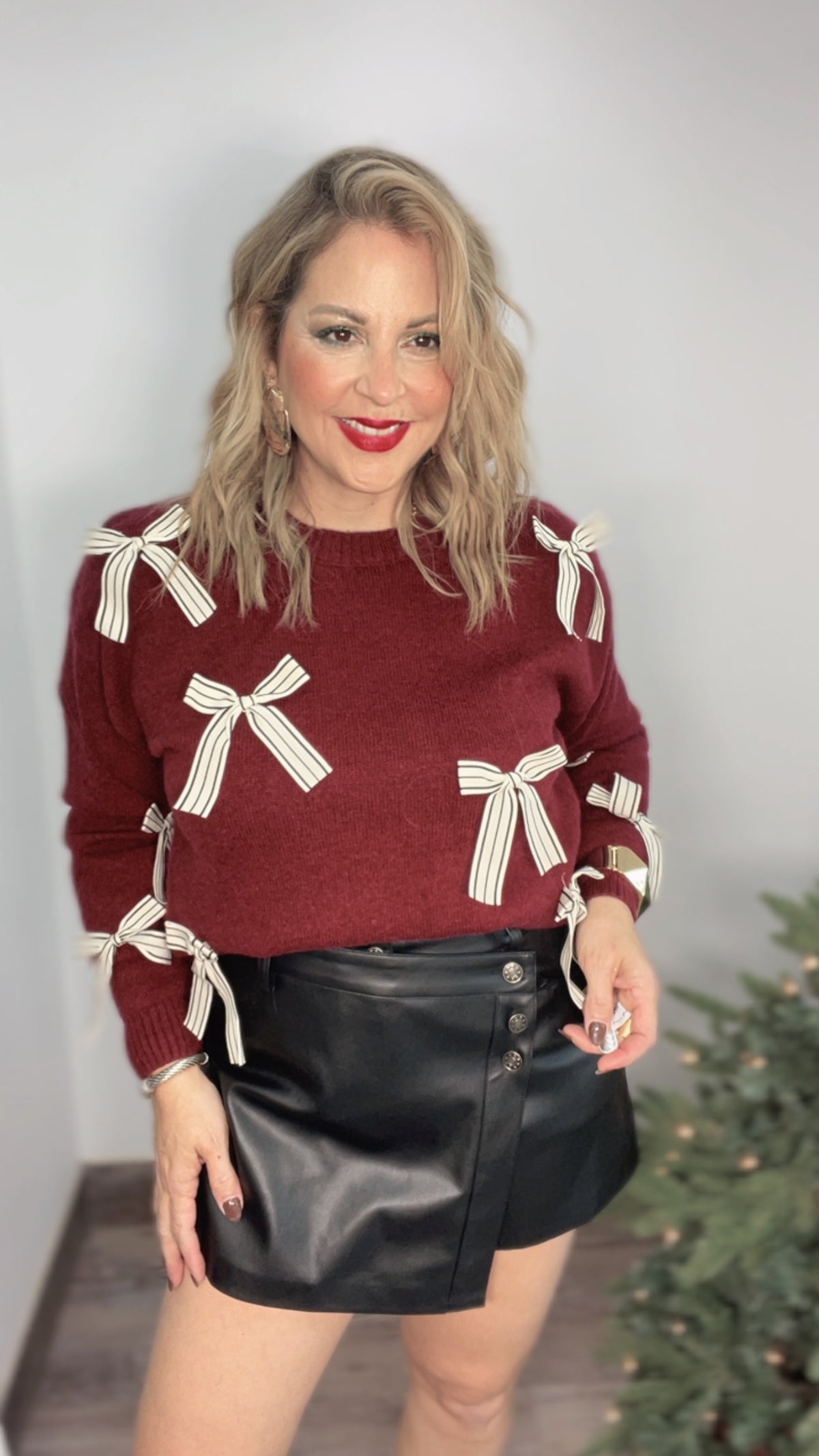 Noir Leather Skort