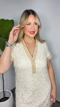 Boho Beige Crochet Dress