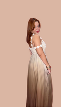 Gingerbread Floral Plisse Maxi Dress