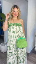 Ibiza Linen Print Maxi Dress