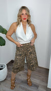 Leopard Print Bermuda Shorts