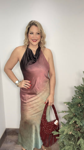 Fringe Burgundy Suede Bags