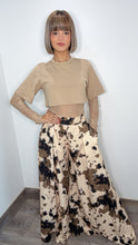Sand Cow Print Palazzo Pants