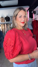 Red Linen Blouse