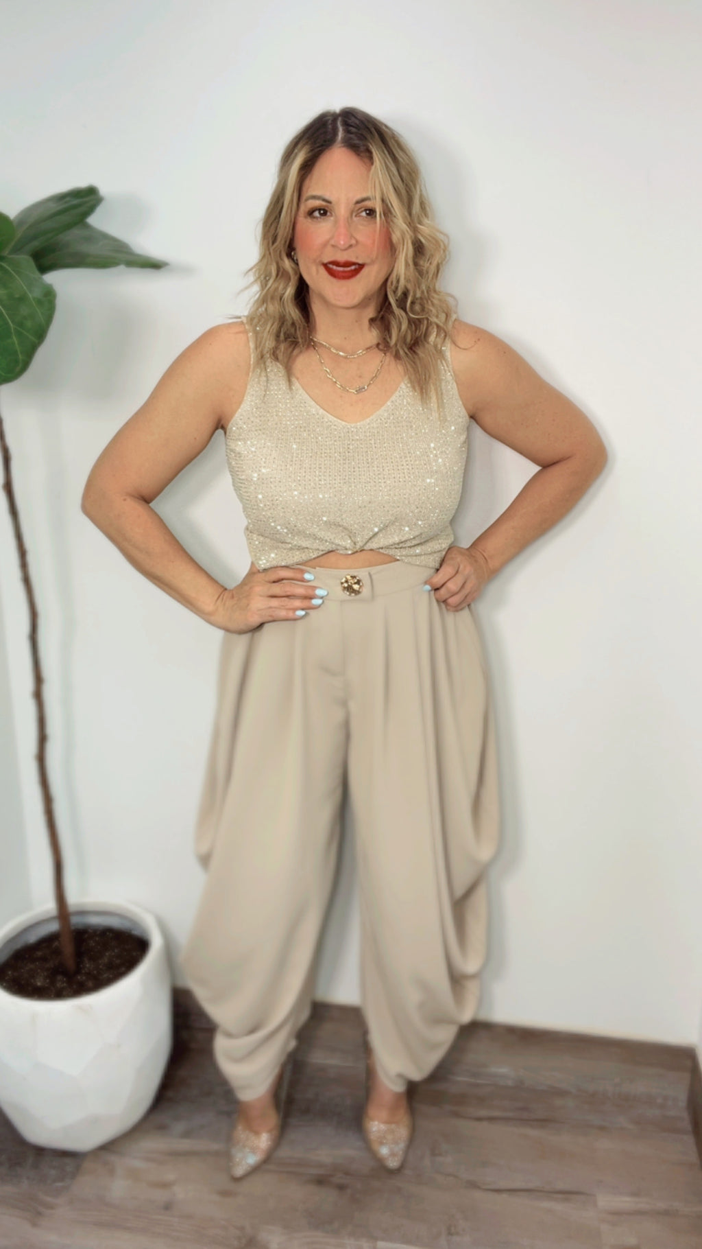 Glitter Almond Top
