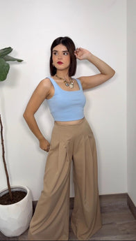 Blue Crop Top