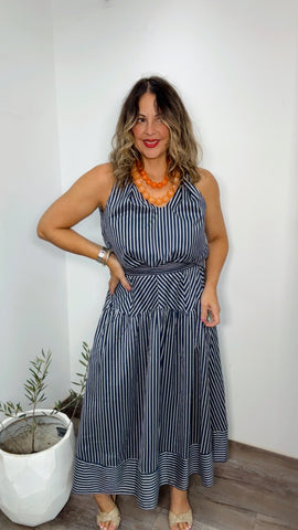 Alina Stripe Skirt Set