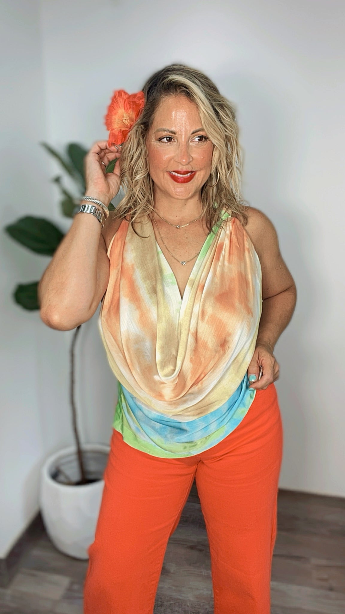 Sunset Vibes Drape Top