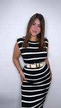 Isla Midi Dress Black & White