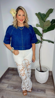Brisa de Encaje White Jeans