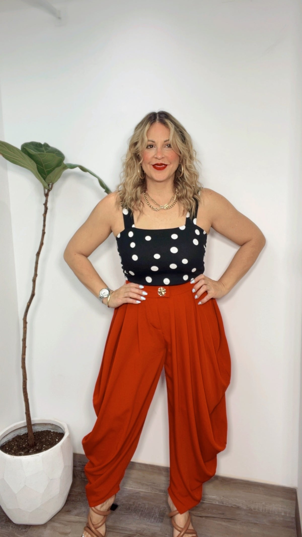 Red Muse Ruched Pants