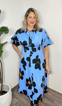 Azul Black Flowers Midi Dress (Gracia)