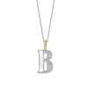 Mother Pearl  Letter B Pendant Necklace