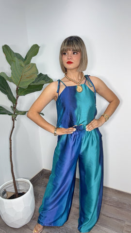 Blue & Blue Two Tone Pant
