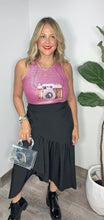 Trend Black Wrap Around Skirt
