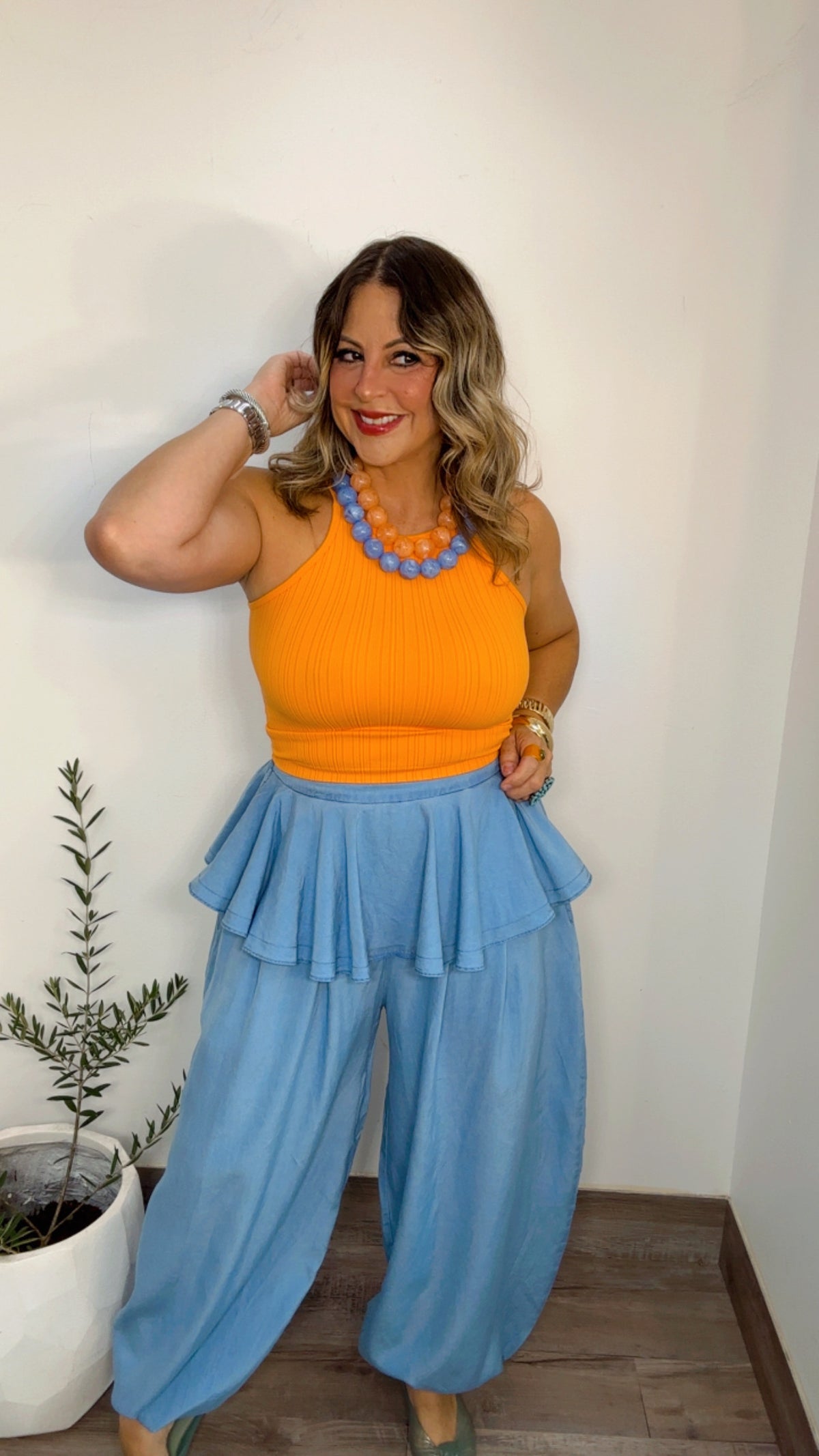 Ballon Pants Mini Skirt Overlay