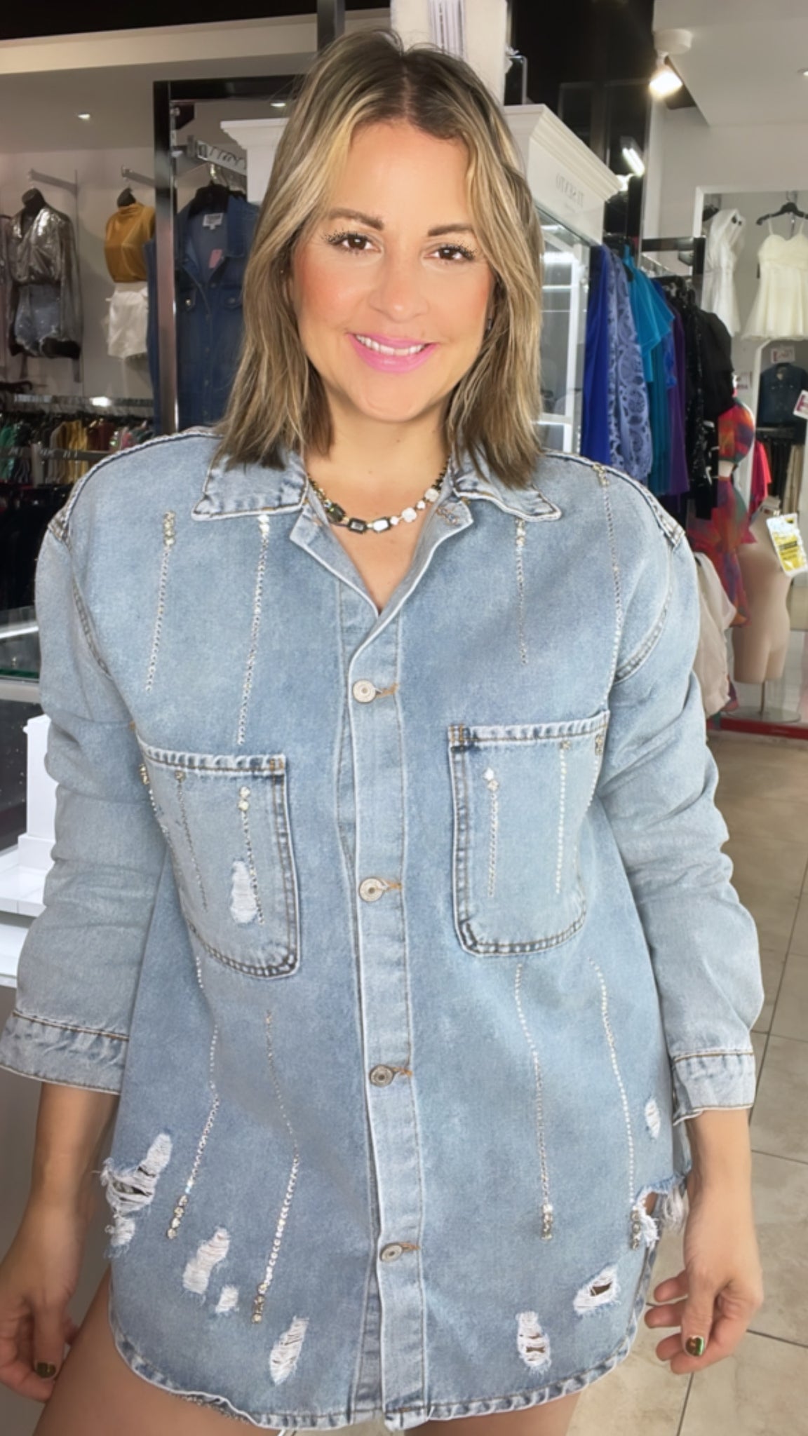 Denim Sparkle Top/ Dress