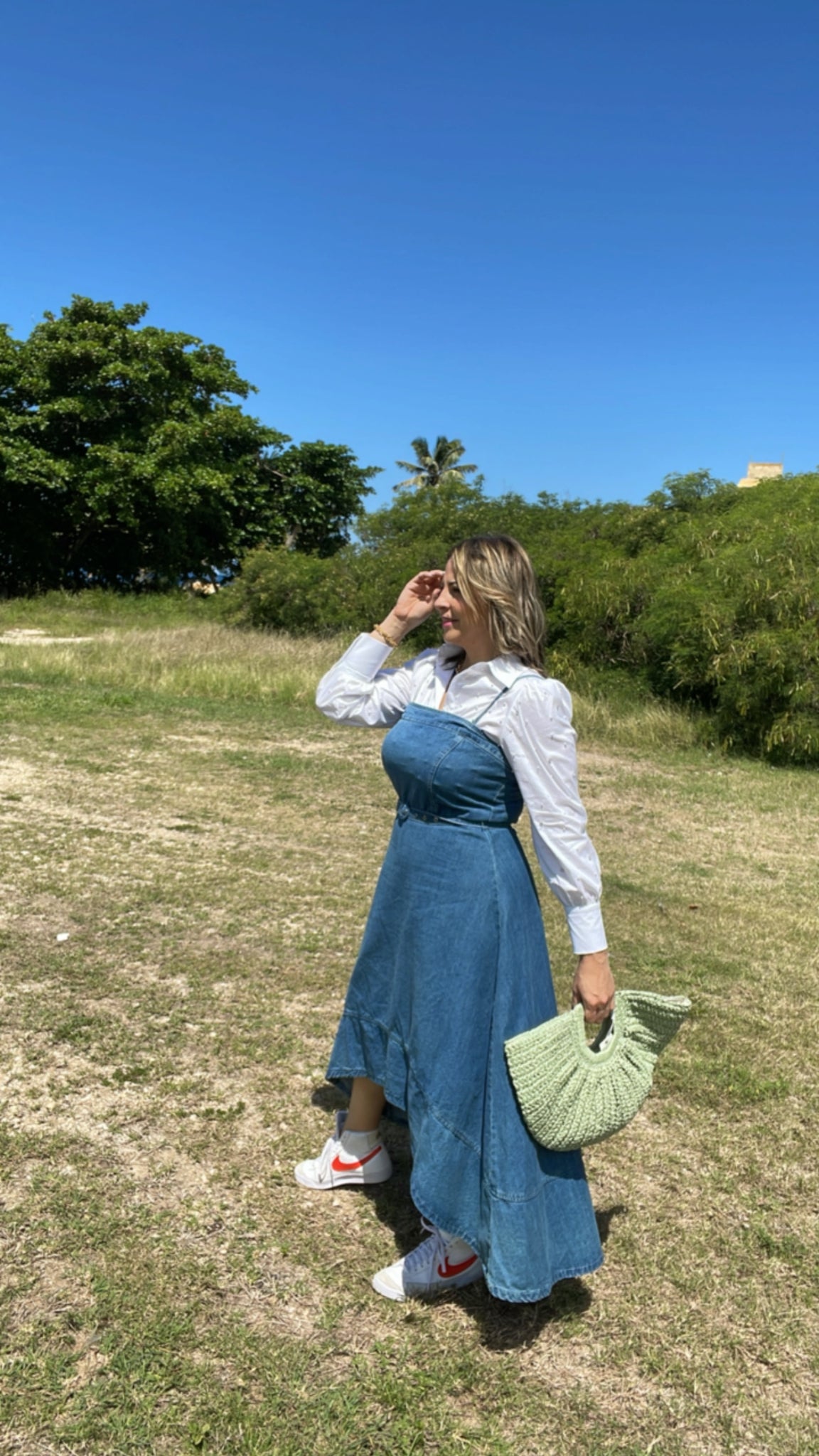 Denim Hi Lo Dress