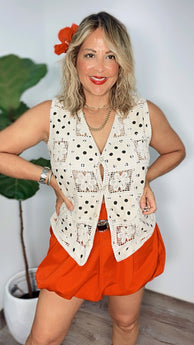 Sol y Lunares Boho Crochet Vest