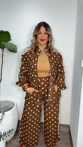 Espresso Polka Dot Set