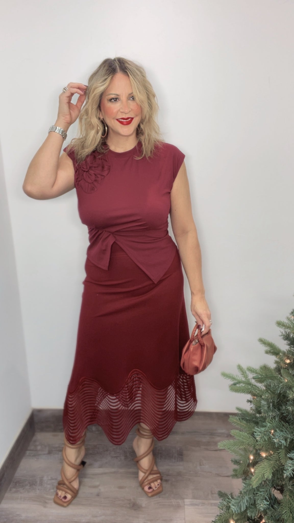 Merlot Gracia Waves Skirt