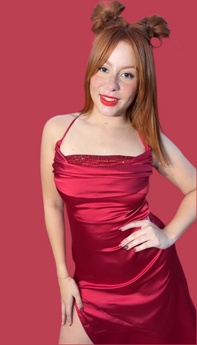 Red Satin Maxi Dress