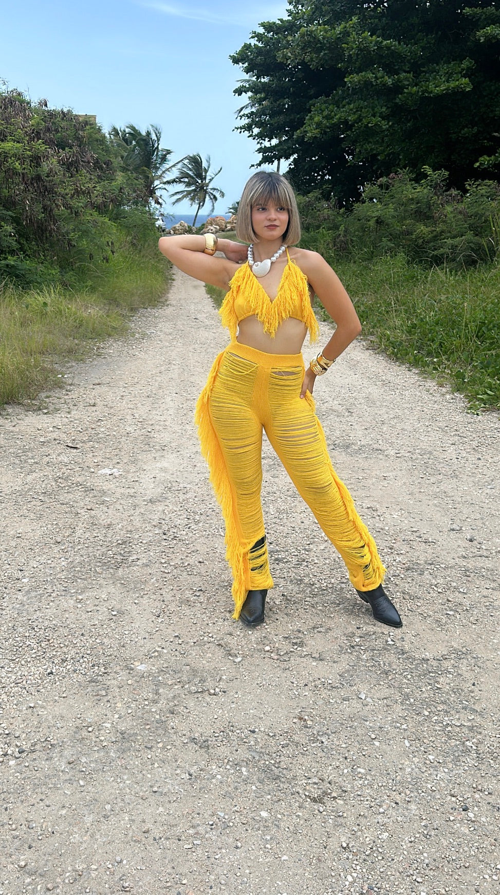 Serena Yellow Bra & Pant Set