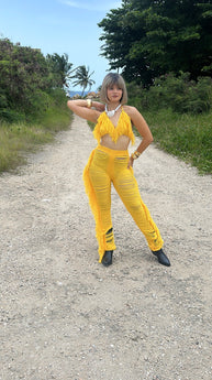 Serena Yellow Bra & Pant Set