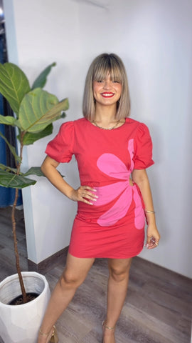 Flor Pink /Red Dress