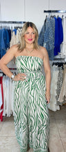 Vibrant Green Zebra Tropical Print Jumpsuit